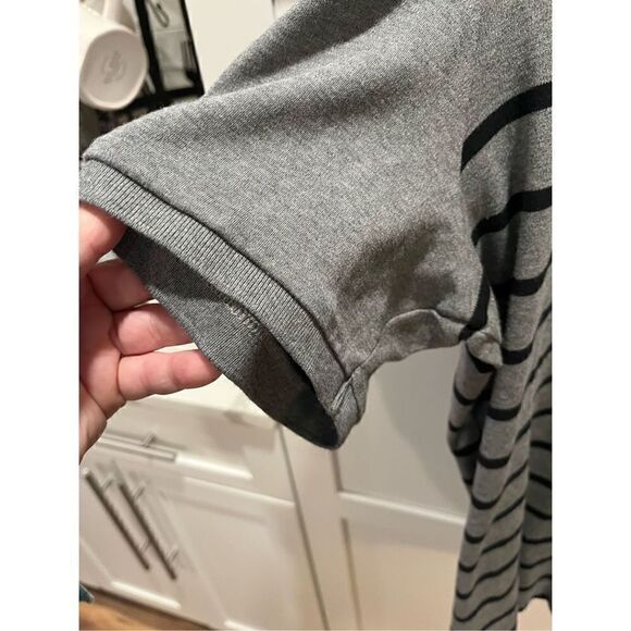 Polo Ralph Lauren Men’s Striped Short Sleeve Polo Sz XL Gray Black Pony Golf - Picture 4 of 9